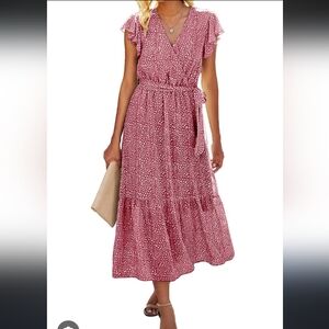 Red Animal Print Dress